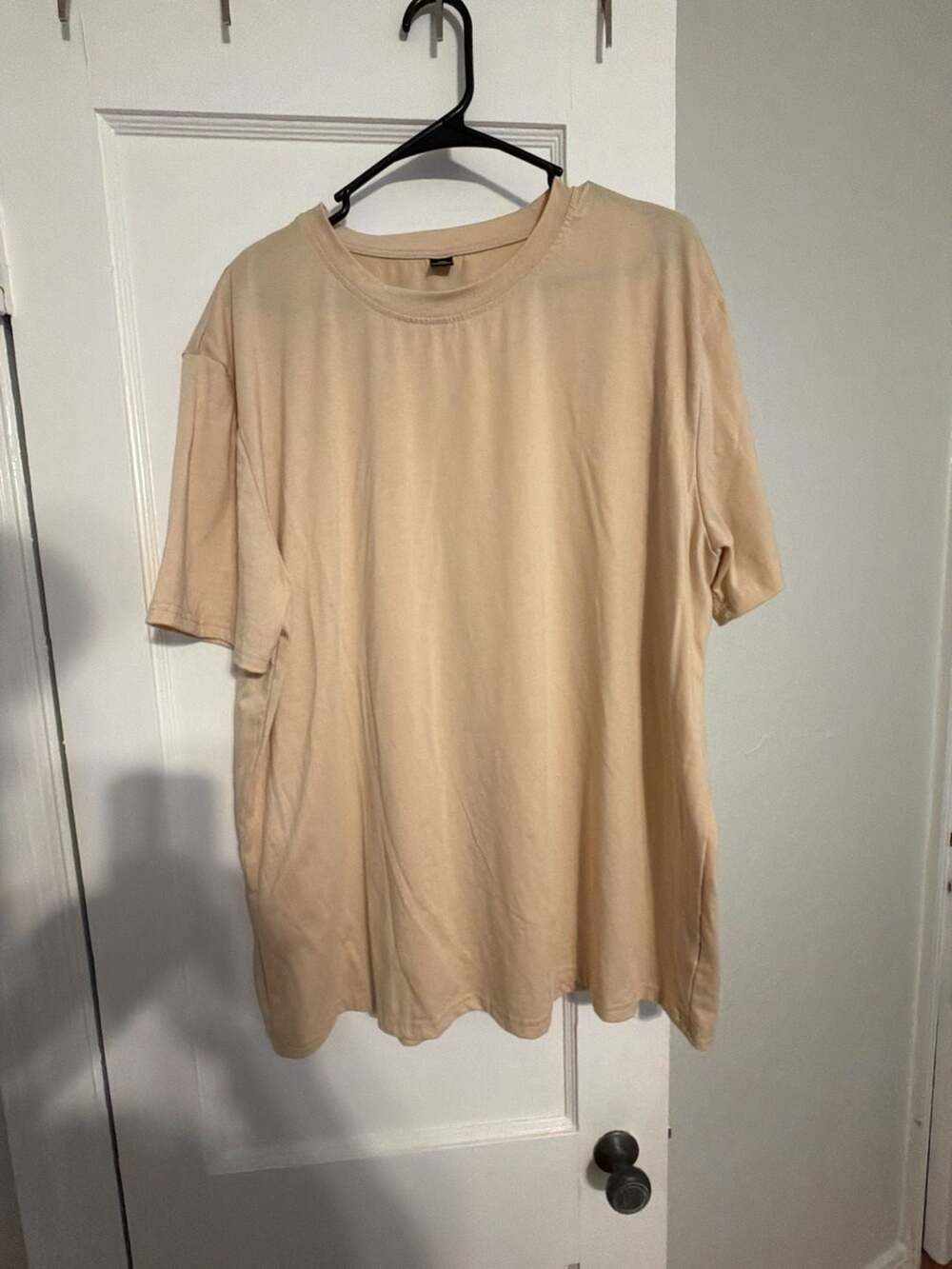 Mens Beige Oversized Short Sleeve T-Shirt